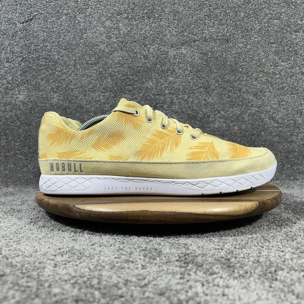 NoBull Sunrise Palm Mens Size 13 Yellow Canvas Gym CrossFit Athletic Shoes Used